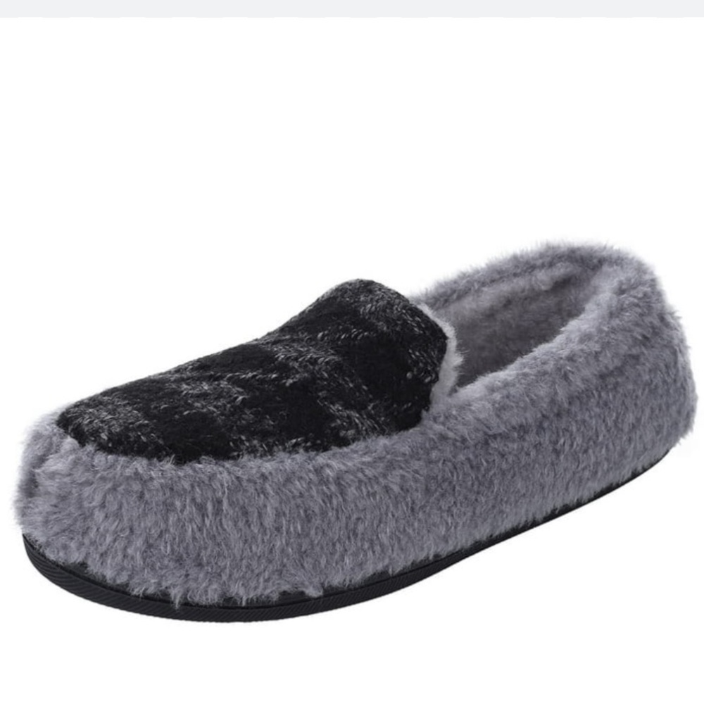 Cozy Black and Gray Women's Slippers